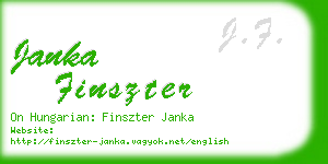 janka finszter business card